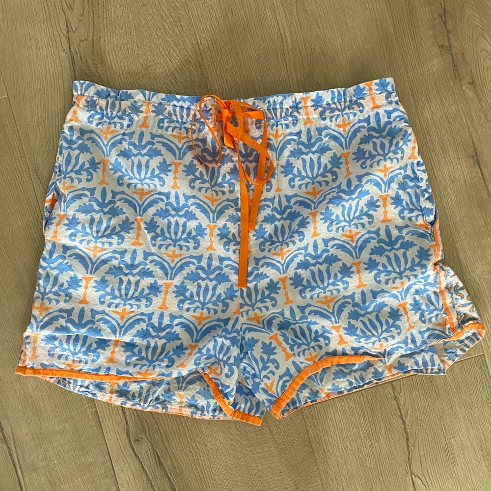 Gretchen Scott 100% Cotton Shorty Shorts | East India Print Size Small